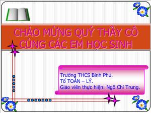 Bài giảng Hình học lớp 8 - Hình hộp chữ nhật (tiếp theo)