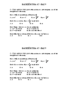 Bài kiểm tra 45' - Đại 9