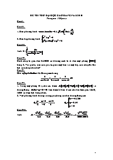 Đề thi thử đại học lần 2 – Khối D