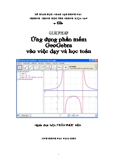 Giải pháp: Ứng dụng phần mềm geogebra vào việc dạy và học toán