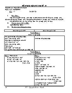Giáo án Đại số khối 8 - Tiết 12: Luyện tập