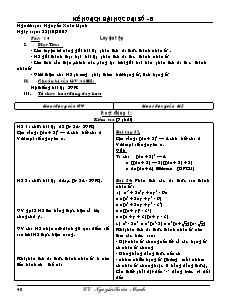 Giáo án Đại số khối 8 - Tiết 14: Luyện tập