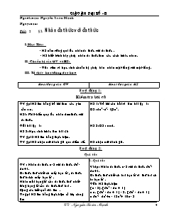 Giáo án Đại số khối 8 - Tiết 2: Nhân đa thức với đa thức