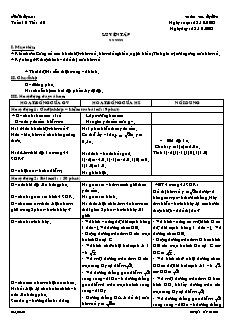 Giáo án Đại số lớp 9 tuần 10 tiết 20: Luyện tập