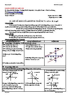 Giáo án Đại số lớp 9 tuần 14 tiết 27: Hệ số góc của đường thẳng y = ax + b (a khác 0)