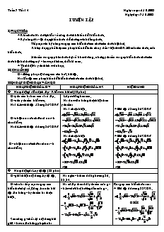 Giáo án Đại số lớp 9 tuần 7 tiết 14: Luyện tập