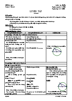 Giáo án Hình học lớp 9 tuần 11 tiết 21: Luyện tập