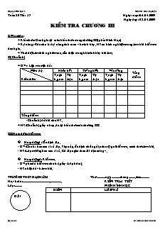 Giáo án Hình học lớp 9 tuần 30 tiết 57: Kiểm tra chương III