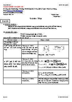 Giáo án Hình học lớp 9 - Tuần 31 - Tiết 59: Luyện tập