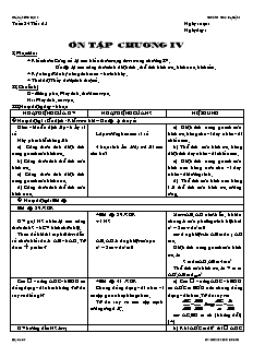 Giáo án Hình học lớp 9 - Tuần 34 - Tiết 65: Ôn tập chương IV