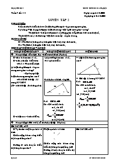 Giáo án Hình học lớp 9 tuần 7 tiết 14: Luyện tập