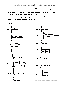 333 bài toán tích phân luyện thi đại học