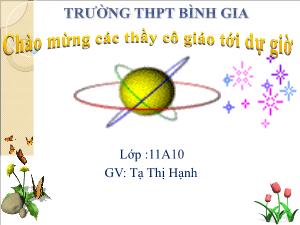 Bài giảng Vật lý 11 - Tiết 60: Bài tập về thấu kính