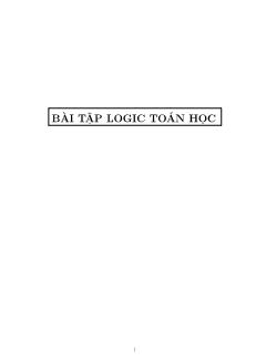 Bài tập logic toán học