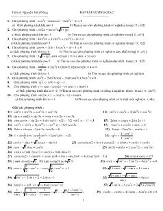 Bài tập Lượng Giác - Tiến sỹ Nguyễn Viết Đông