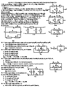 Bài tập về định luật Ôm cho mạch điện chỉ có điện trở thuần