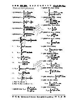 Các bài toán tích phân trong các kì thi đại học - cao đẳng