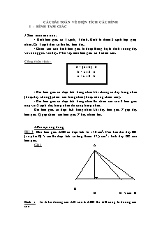Các bài toán về diện tích các hình