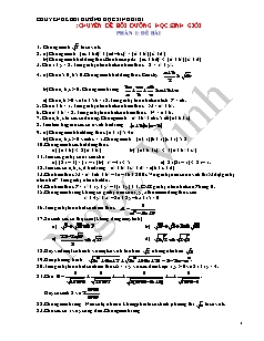 Chuyên đề bồi dưỡng học sinh giỏi Toán học THCS