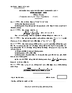 Đề kiểm tra đội tuyển học sinh giỏi lớp 9 năm học 2008 - 2009 môn: Toán