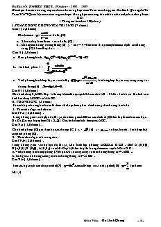 Đề ôn thi tốt nghiệp môn Toán - THPT Quốc Học