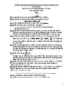 Đề thi chọn học sinh giỏi giải toán trên máy tính casio cấp trường