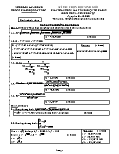 Đề thi chọn học sinh giỏi giải toán trên máy tính điện tử Casio khối THCS - Vòng huyện