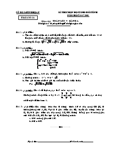 Đề thi chọn học sinh giỏi tỉnh Nghệ An năm học 2007-2008 môn thi: Toán lớp 9 - Bảng A