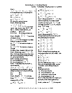 Đề thi tham khảo Toán 12 - Học kì 1 - Đề 1