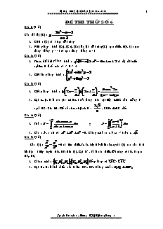 Đề thi thử số 6 - Thi thử Đại học - Môn Toán