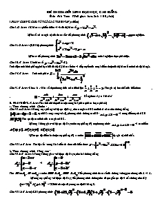 Đề thi tuyển sinh đại học, cao đẳng môn thi: Toán