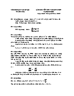 Đề thi tuyển sinh vào lớp10 thpt - Môn Toán