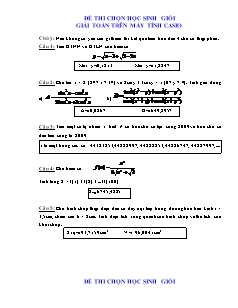 Đề thi và đáp án Máy tính cầm tay - Đề 9