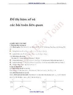 Đồ thị hàm số và các bài toán liên quan