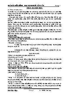 Giáo án bồi dưỡng học sinh giỏi Vật lý 9 - Phần III: Điện học