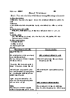 Giáo án Công nghệ 7 - Tiết 1 đến 11