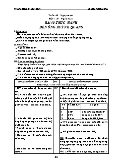 Giáo án Công nghệ 8 - Bài 40 đến 42 - Gv: Huỳnh Hữu Đạt - Trường THCS Thới An Hội