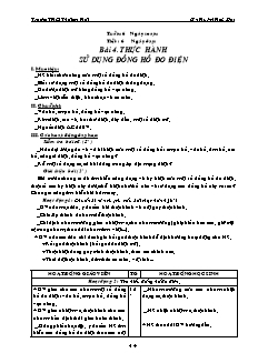 Giáo án Công nghệ 9 - Bài 4: Thực hành sử dụng đồng hồ đo điện