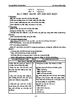 Giáo án Công nghệ 9 - Bài 5: Thực hành: nối dây dẫn điện