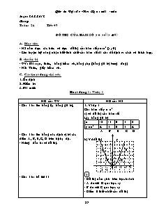 Giáo án Đại số lớp 9 - Tiết 49 - Đồ thị của hàm số y = ax2 (a khác 0)