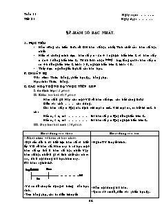 Giáo án dạy Đại số 9 - Tuần 11