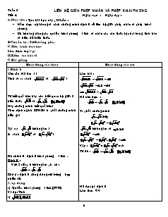 Giáo án dạy Đại số 9 - Tuần 2