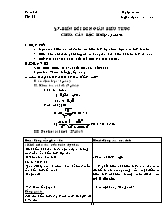 Giáo án dạy Đại số 9 - Tuần 6