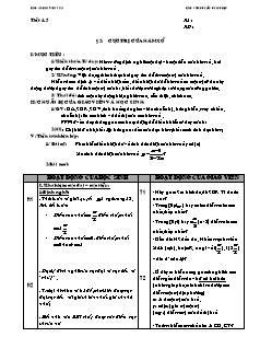 Giáo án Giải tích 12 - Bài 2 - Tiết 4 đến 6: Cực trị của hàm số