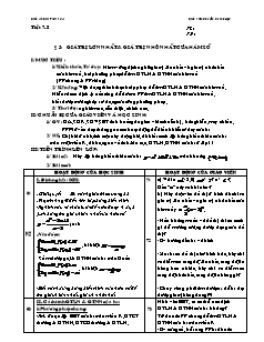 Giáo án Giải tích 12 - Bài 3 - Tiết 7, 8: Giá trị lớn nhất & giá trị nhỏ nhất của hàm số