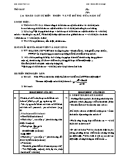 Giáo án Giải tích 12 - Bài 6 - Tiết 14 đến 17: Khảo sát sự biến thiên và vẽ đồ thị của hàm số