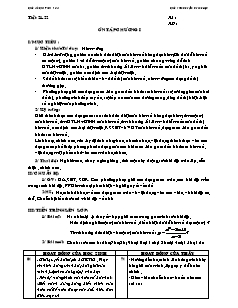 Giáo án Giải tích 12 - Tiết 21 đến 22: Ôn tập chương I