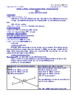 Giáo án Hình 7 - Tiết 1, 2 - Trường PTTH Nà Sản