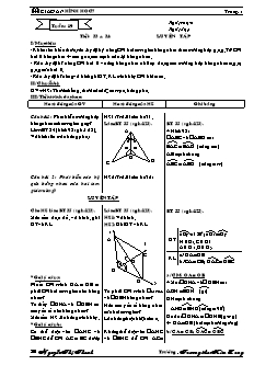 Giáo án Hình học 7 - Chương II: Tam giác (tiếp theo) - Trường THCS Kim Long