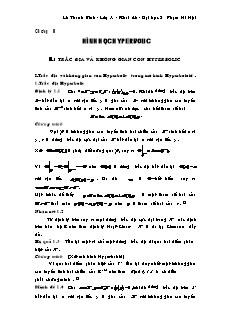 Giáo án Hình học Hyperbolic